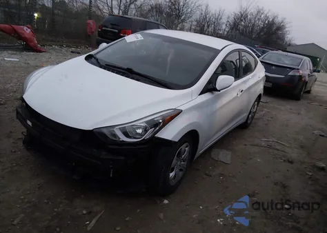 2016 Hyundai Elantra Se из США, поврежденный, VIN 5NPDH4AE9GH738551